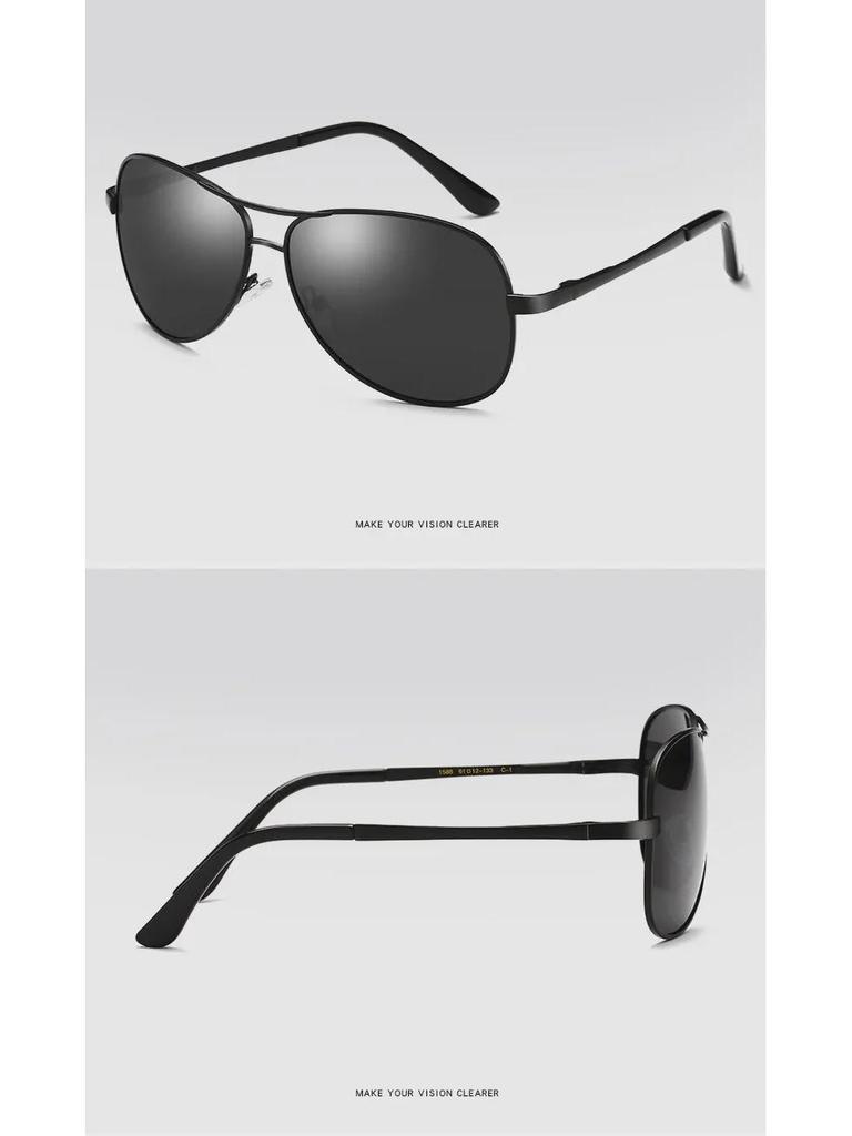 "3026 Men's Polarized Color-Changing Aviator Sunglasses with Spring Hinges"