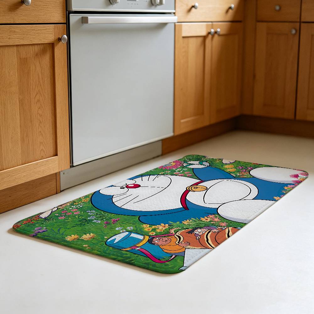 Cartoon D-Doraemons Kitchen Floor Mat Footpad Mats Style Soft Bedroom Floor House Laundry Room Mat Anti-skid Household Carpets