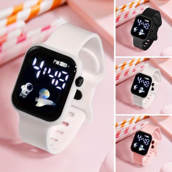 LED Digital Watch Stylish Square Shockproof Sporty Design Student Sport Personality Accurate Digital Watch