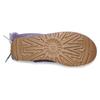 UGG Женские теплые, прочные, двухслойные кожаные ботинки Bailey с круглым носком, короткие, фиолетовые 1127130-LMV