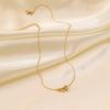 Niche design sense золотое ожерелье пять трансферных бусин легкая роскошная высокая чувственная ключичная цепочка женская