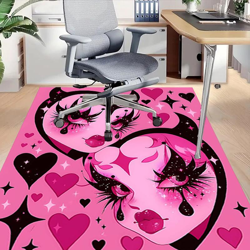 1PC Devil Hearts Extra Large Non Slip Floor carpet, Office, family, bedroom, Studio Large Area Rug Indoor Rugs, , Vibrant Colors
