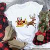 Women's Christmas Fashion Short Sleeve Print T-shirt