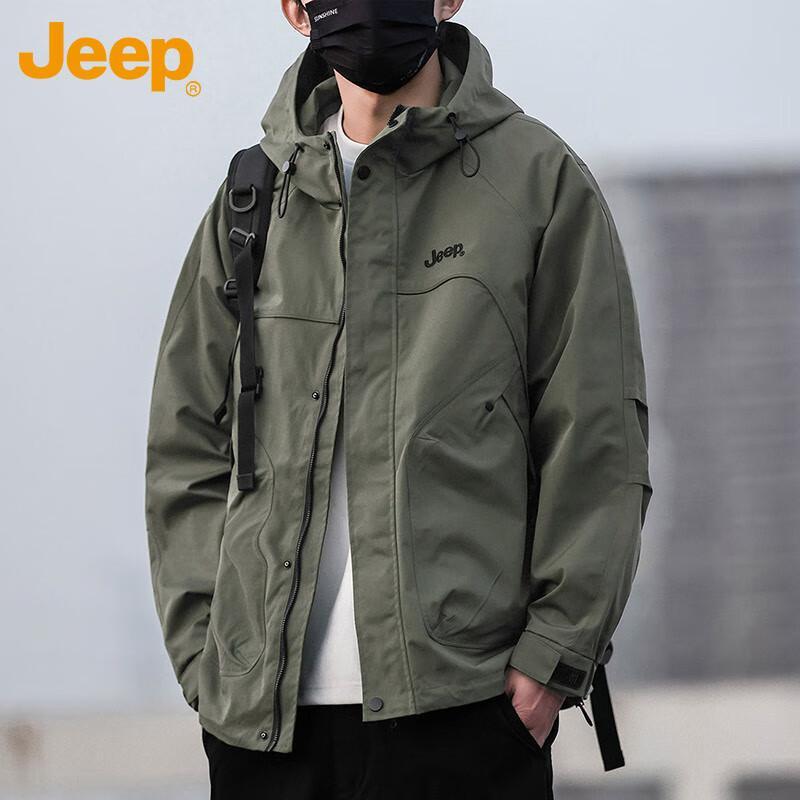 Jeep Мужская ветровка с капюшоном