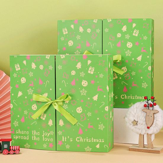 Рождественский адвент-календарь для заполнения 24-дневного обратного отсчета до Рождества Подарочный набор Пустые коробки для детей Игрушки Угощения