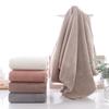 Solid Color High-Density Coral Fleece Bath Towel - Thick, Absorbent, Non-Shedding 