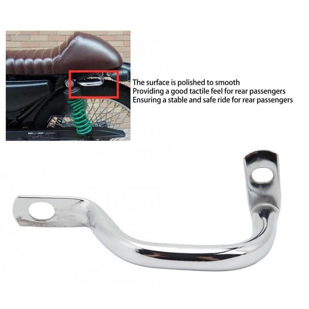 CG125 Motorcycle Rear Grab Bar, Comfortable Grip Reinforced Side Handrail Metal Seat Hand for