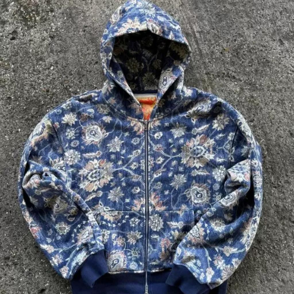 Street Retro Sports Outdoor Water Washed Loose Zipper Hoodie Street Wear Y2k Punk American Couple Jogging Hoodie