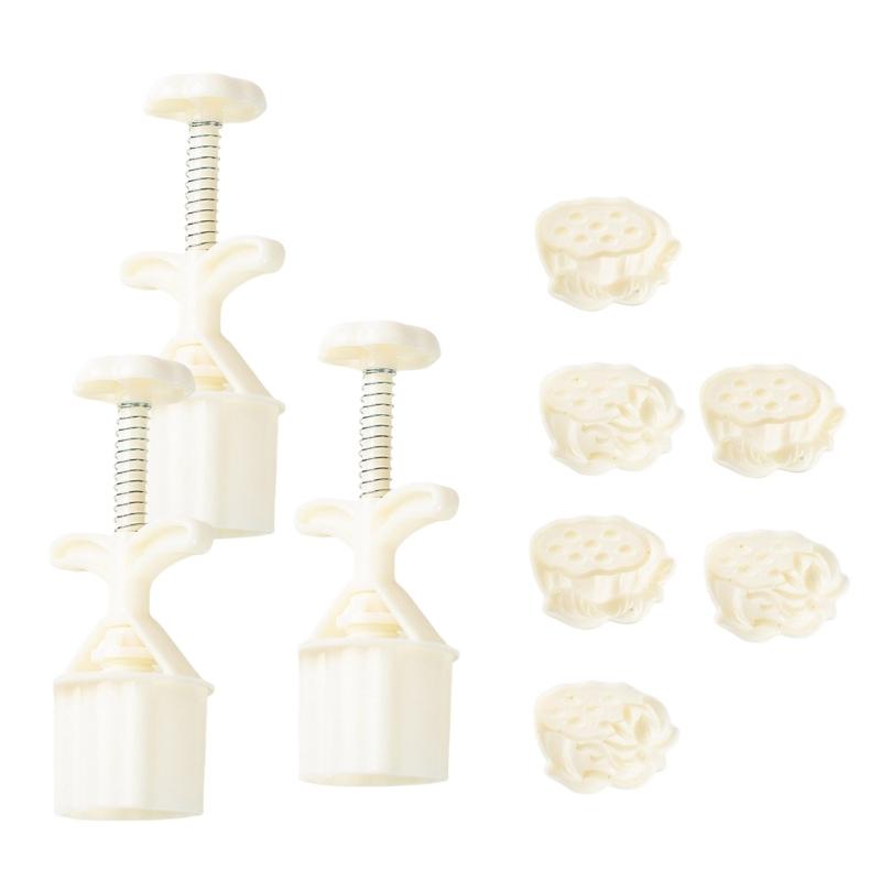 Flower Pattern Moon Cake Press Molds Cookie Stamps Chinese MidAutumn Moon Cake Maker Decorating Tool for Making Cookie