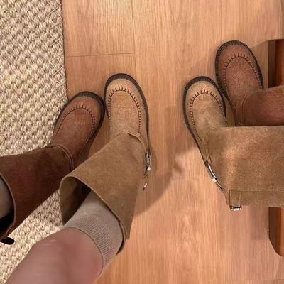 Темза-осень новый цвет выпечки ручной работы прямые сапоги см осень новый удобный универсальный женский