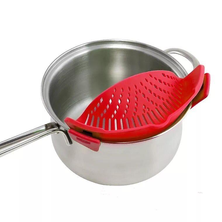Quick filter, attachable silicone filter for all pots and bowls for spaghetti, pasta, noodles and fr