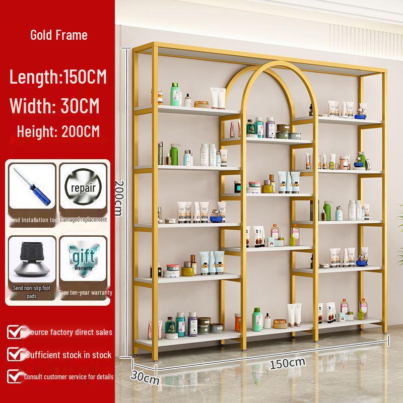 Multifunctional Light Luxury Display Shelf for Cosmetics & Nail Art
