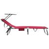 Folding Sun Lounger Red 190 x 57 x 81 cm Oxford Fabric