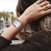 Модный ремешок в корпусе с бриллиантами для Apple Watch Band 40 мм, 41 мм, 38 мм, 44 мм, 45 мм, 42 мм, 40 мм, металлический ремешок для часов, браслет с кубинскими звеньями, IWatch Serie 8, 9, 3, 5, 6 Se 7