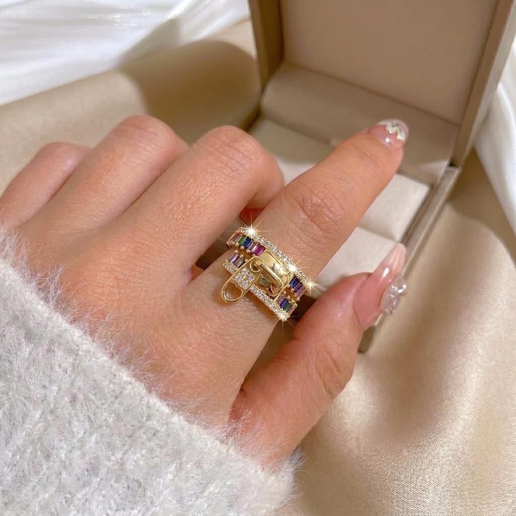 Romantic Bow Shape Cubic Zirconia Rings for Women Light Luxury Shiny CZ Geometry Rings Birthday Wedding Engagement Jewelry Gift