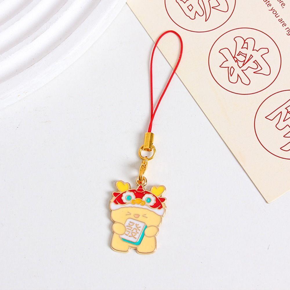 Zodiac Dragon Year Phone Charm Chinese Dragon Phone Lanyard  Festival Decoration