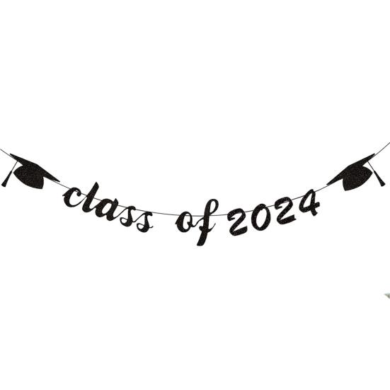 Выпускной баннер, привлекательный баннер для выпускного вечера 2024, прочный подвесной флаг для украшения выпускного сезона