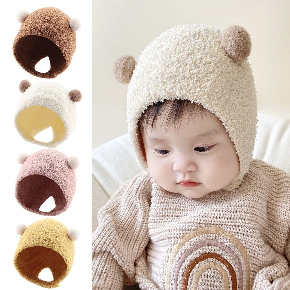 Cute Autumn Winter Hats Warm Warmer Bonnet Toddler Hat Newborn Cap Outdoor