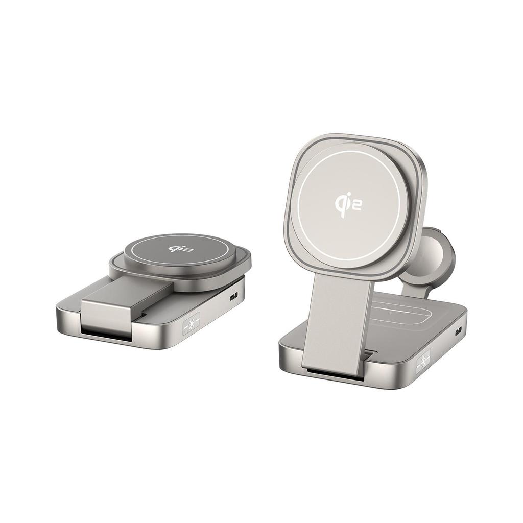 Мощное 3-в-1 беспроводное зарядное устройство Qi2 MagSafe для телефонов Apple
