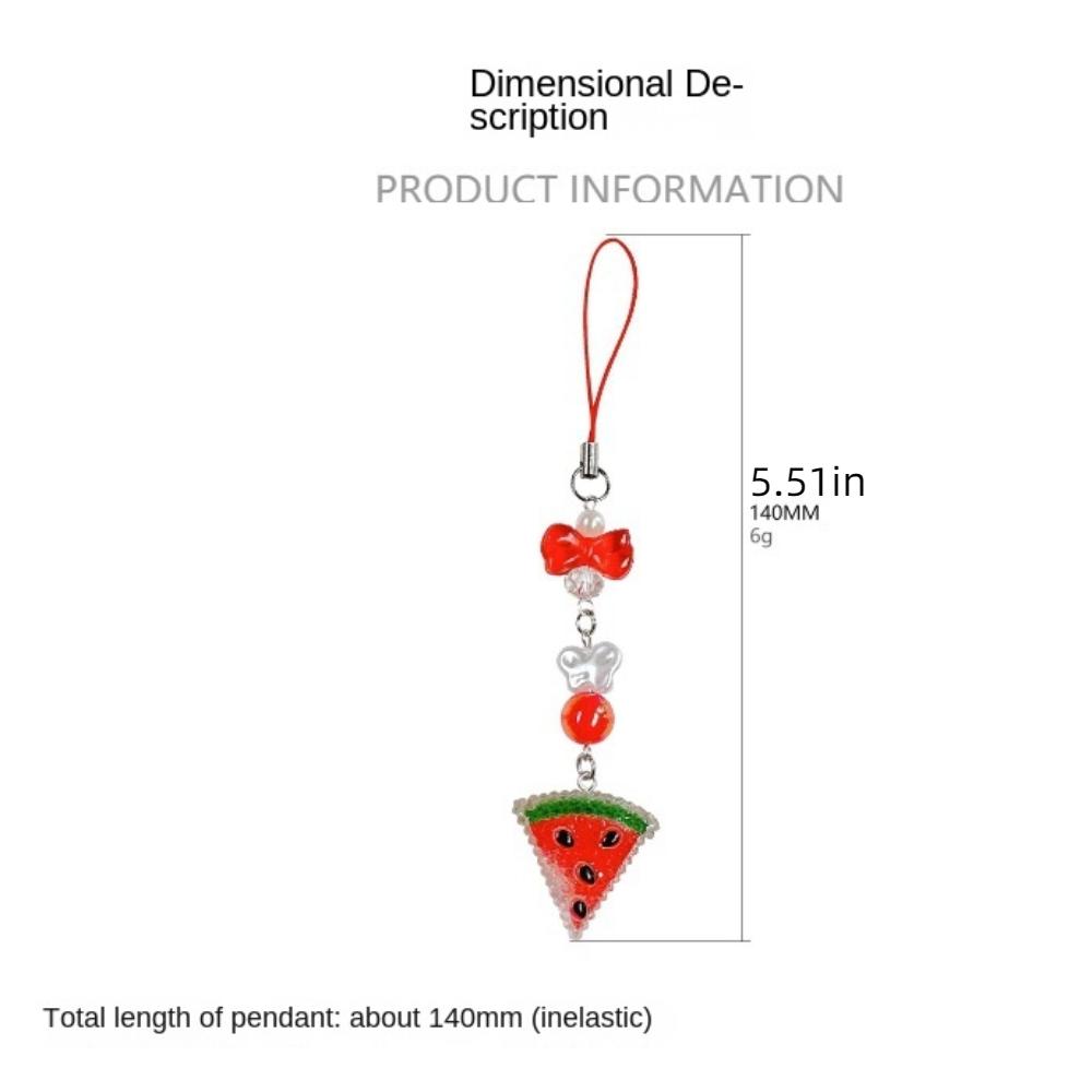 Cartoon Fruit Pendant Phone Strap Sweet Colorful Phone Chain Fruit Party Pendant Bag Pendant