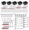 Универсальный набор из 114 прочных металлических крючков для перфорированной доски с контейнерами для хранения, аксессуар для организации дома и гаража
