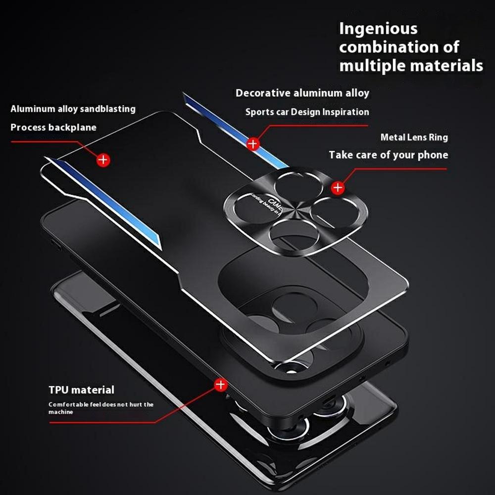 Для Xiaomi Redmi Note 14 Pro 4G Чехол Алюминиевый сплав+ТПУ Ударопрочная накладка для телефона