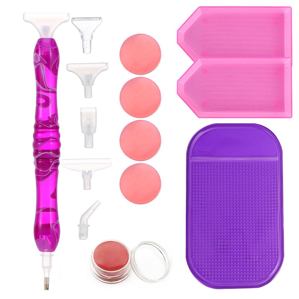 Mat Beads Tray Diamond Painting Glue Clay Resin Diamond Painting Pen Resin Pens Point Drill Pen