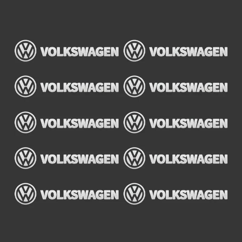 For VW Hot 2025 New 4/10pcs 3D Metal Car Interior Dekoration Stickers Badges Auto Styling For Volkswagen VW Scirocco GOLF MK6 Po