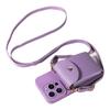 Чехол из искусственной кожи для iPhone16e 16 15 14 13 12 11 7 8XS XR Pro Pro Max Plus Mini Crossbody Bag, отделение для карт, функция кошелька