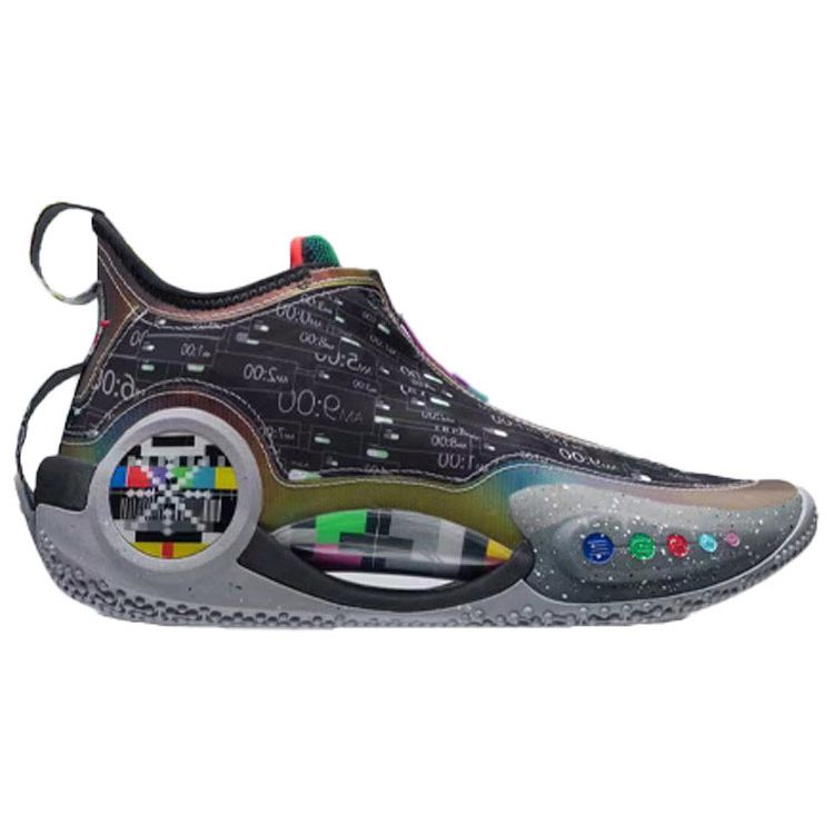 Li-Ning Мужские кроссовки Way of Wade 9 Team No Sleep черные многоцветные серые ABAR119-4