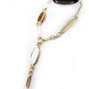 [F9648] - Designer Necklace 'Movida' Golden Beige
