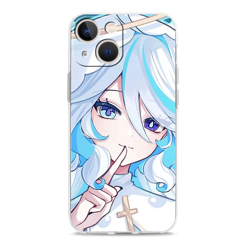 Чехол для телефона iPhone 17 Air Cases iPhone 16 15 12 13 14 Pro Max SE 7 8 Plus iPhone11 Прозрачный чехол Genshin Impact Милая Фурина