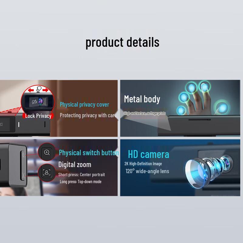 HIKVISION U62 Pro HD USB Webcam with Microphone and Facial Tracking