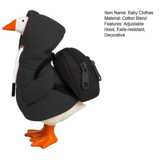 Mini Goose Hoodie With Backpack 7 Inch Desk Goose Outfit Mini Porch