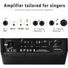 Coolmusic BP80 Battery-Powered Acoustic Guitar Amplifier - Portable BT Amplifier 100W, 6 Inputs, 3-Band EQ, Black