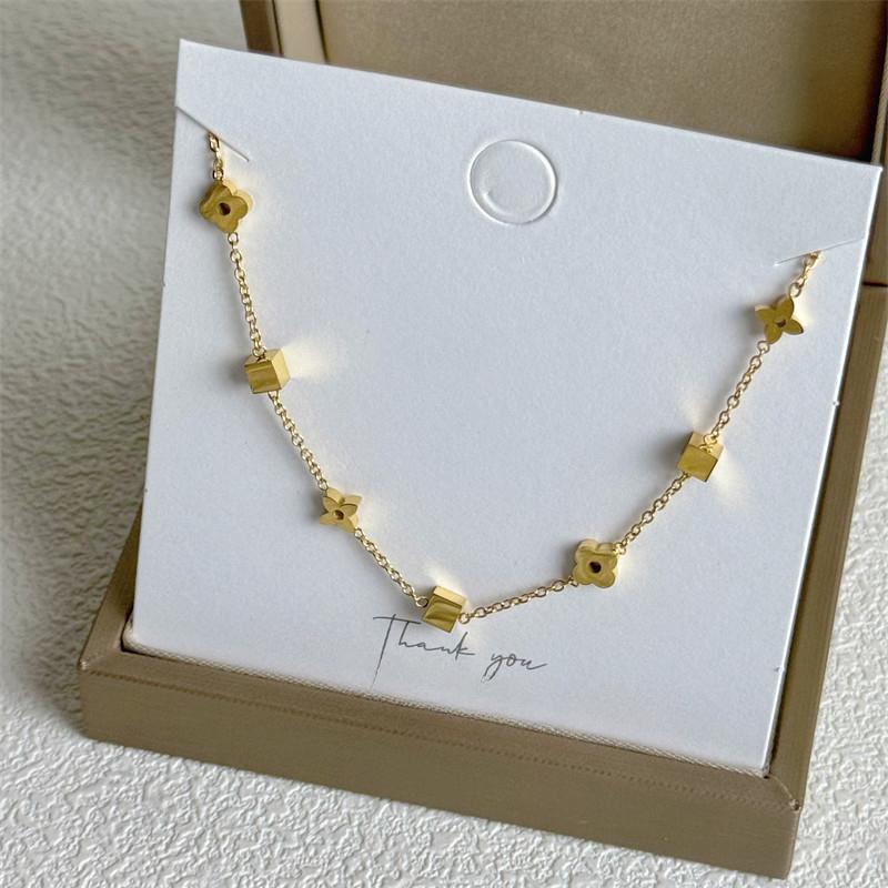 Легкий роскошный браслет с четырьмя листьями и цветком для рук, двухсторонний браслет с четырьмя листьями клевера для пожилых людей, простой женский браслет с темпераментом