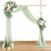 Wedding Arch Drape Curtain Draping Ceremony Reception Hanging Decoration Veil Seaside Background Decor for Banquets Engagements Parties