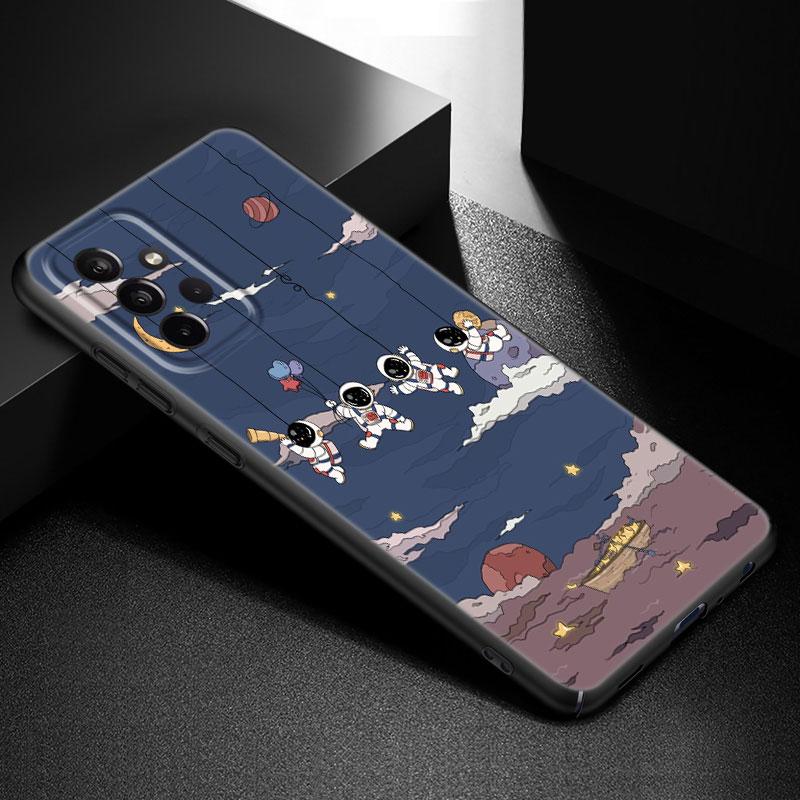Милый чехол для телефона с космонавтом и Землей для Samsung Galaxy A21 A30 A50 A52 S A13 A22 A32 A33 A53 A73 5G A11 A12 A31 A51 A70 A71 A72
