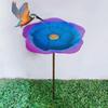 Metal Stake Vivid Flower Design Simple Installation Hummingbird Food Holder Bird Feeder