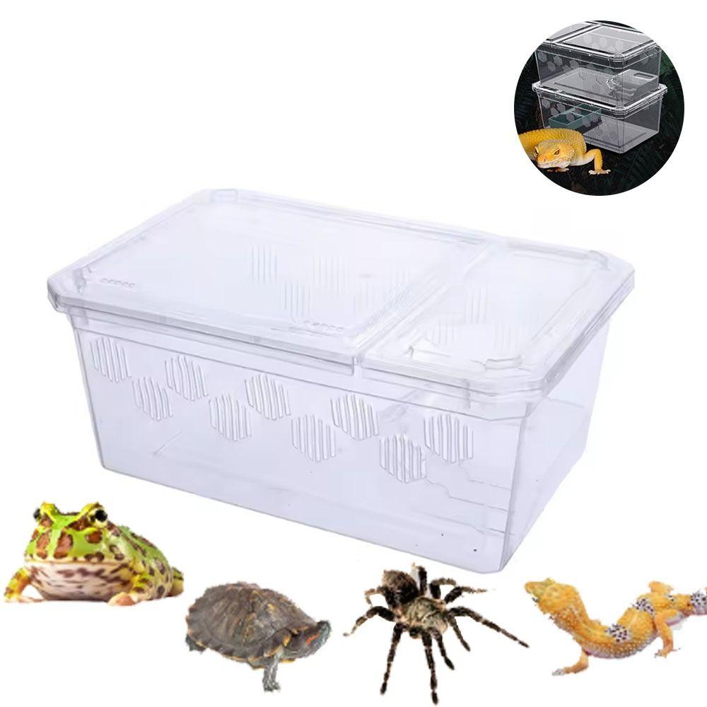 Transparent Reptile Tank Plastic Reptile Transport Container Reptile Pet Supplies