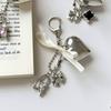 Delicate Heart Bag Pendant Elegant Heart Keyring Stylish Bowknot Pendant Charm Accessory for Bag and Key
