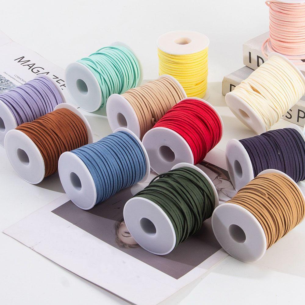 3 мм искусственная замша плетеный шнур плоский замшевый шнур новый DIY веревка ручной работы