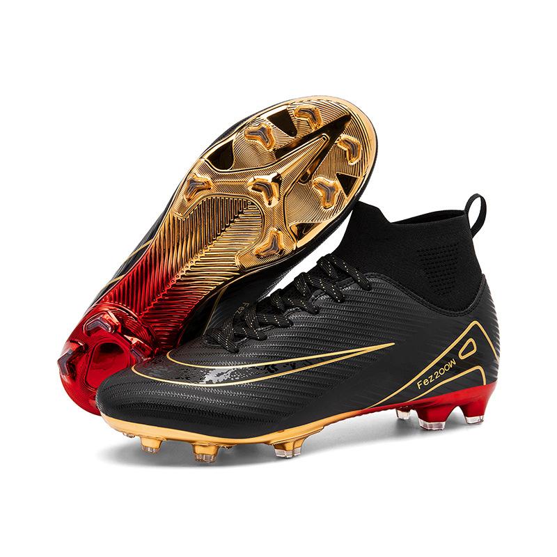 New Gold-plated Sole Long-nail Football Shoes Grass Broken Nails Glue Nails Football Shoes Outdoor Sports Non-slip