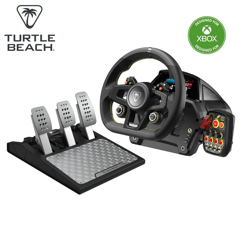 Turtle Beach Hankon 3 Pedal Direct Drive VelocityOne Race Compatible with Windows PC Handle Steering Controller Racing Force Feedback Load Cell Paddle
