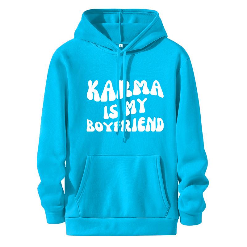 Karma Is My Boyfriend Hoodie Midnights Inspired Hooded Sweatshirt Meet Me At Midnight Lyric Hodoies Kawaii Harajuku Tops