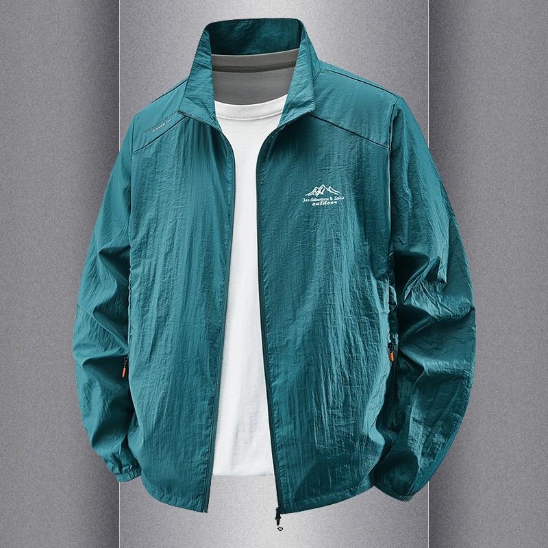 Sunscreen Jacket for Men Summer Thin Lightweight Breathable UV Protection Ice Silk Outdoor Fishing Hiking Sikn Coats