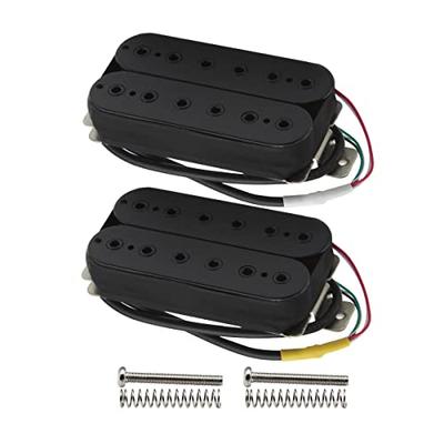 FLEOR Alnico 5 Звукосниматель для электрогитары (нек) и сет звукоснимателей для бриджа 14-15K, черный, хамбакеры с двойной катушкой