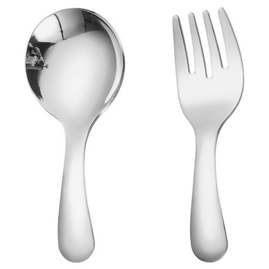 2 шт./компл. из нержавеющей стали, детская ложка, набор вилок с короткой ручкой, зеркальная полировка, мини-мороженое, десерт, чай, суп, ложка, набор вилок, кухонные столовые приборы, посуда