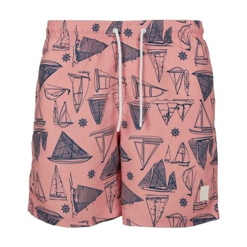 Urban Classics Mens Patterned Swim Shorts