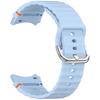 Silicone Strap for Samsung Galaxy Watch7/6/5 Pro/5 Watch Band Wave Design with Silver Metal Buckle